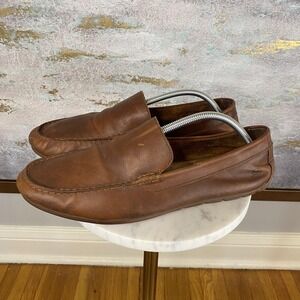 Born Shoes Mens 11 Brown Leather Driving Moc Loafers Slip On Casual Comfort